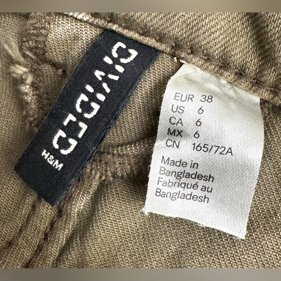 Women’s H&M Divided Jeans Brown 754126 High Waisted Wide Leg Loose Fit Size 6 - Picture 3 of 5